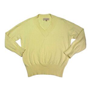 Philosophy~ Womens XS Sweater~ Yellow V-Neck Pullover~ 3/4 Sleeves